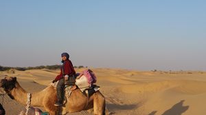 The Thar Trek- in the dunes ,on the camel